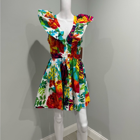 $255 LDT
Evelyn Floral Ruffled Cotton Poplin Minidress size6 - Picture 5 of 8